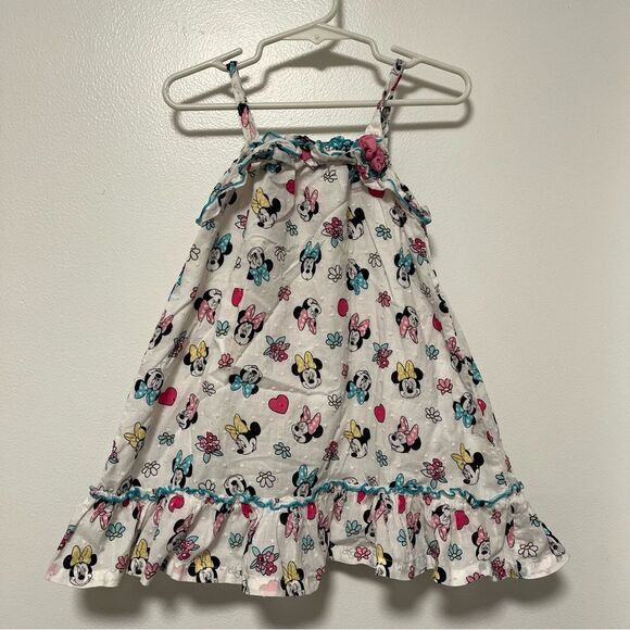 Disney Minnie Mouse Kids Dress White with Pink and Blue Accents size 24 months - Picture 2 of 5